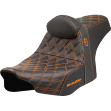 Saddlemen Pro Series SDC Performance Seat - Orange Stitching - w/ Backrest - FLT/FLH '23-'24 - 0801-2009  SC82307DB3