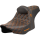 Saddlemen Pro Series SDC Performance Seat - Orange Stitching - w/ Backrest - FLT/FLH '23-'24 - 0801-2009  SC82307DB3