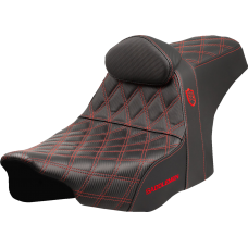 Saddlemen Pro Series SDC Performance Seat - Red Stitching - w/ Backrest - FLT/FLH '23-'24 - 0801-2010  SC82307DB4