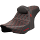 Saddlemen Pro Series SDC Performance Seat - Red Stitching - w/ Backrest - FLT/FLH '23-'24 - 0801-2010  SC82307DB4