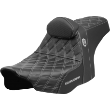 Saddlemen Pro Series SDC Performance Seat - Silver Stitching - w/ Backrest - FLT/FLH '23-'24 - 0801-2011  SC82307DB5