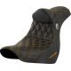 Saddlemen Pro Series SDC Performance Seat - w/ Backrest - Gold Stitch - FL/FX '18-'23 - 0802-1598  SC81829GOLRT