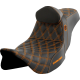Saddlemen Pro Series SDC Performance Seat - w/ Backrest - Orange Stitch - FLH/FLT '08-'23 - 0801-1664  SC80807ORART