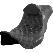 Saddlemen Pro Series SDC Performance Seat - w/ Backrest - Silver Stitch - FLH/FLT '08-'23 - 0801-1666  SC80807SILRT