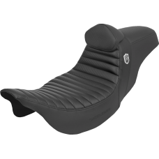 Saddlemen Pro Series SDC Performance Seat - w/ Backrest - Tuck-n-Roll/Carbon Fiber - Gripper - FLH/FLT '08-'23 - 0801-1946  SC80807TB