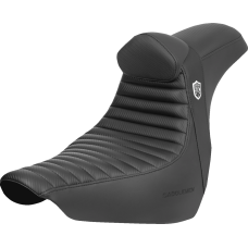 Saddlemen Pro Series SDC Performance Seat - w/ Backrest - Tuck-n-Roll/Carbon Fiber - Gripper - FLSB/FX '18-'24 - 0802-1646  SC81829TB