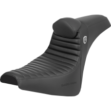 Saddlemen Pro Series SDC Performance Seat - w/ Backrest - Tuck-n-Roll/Carbon Fiber - Gripper - FX '18-'24 - 0802-1648  SC81830TB