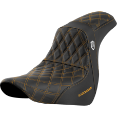 Saddlemen Pro Series SDC Performance Seat - w/o Backrest - Gold Stitch - FL/FX '18-'20 - 0802-1592  SC81829GOL