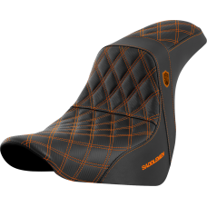 Saddlemen Pro Series SDC Performance Seat - w/o Backrest - Orange Stitch - FL/FX '18-'20 - 0802-1594  SC81829ORA