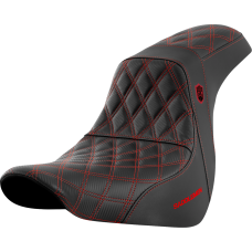 Saddlemen Pro Series SDC Performance Seat - w/o Backrest - Red Stitch - FL/FX '18-'20 - 0802-1595  SC81829RED
