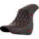 Saddlemen Pro Series SDC Performance Seat - w/o Backrest - Red Stitch - FL/FX '18-'20 - 0802-1595  SC81829RED
