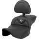 Saddlemen Roadsofa Extended Reach Seat - Carbon Fiber - Silver Stitch/Silver Logo - w/ Backrest - FL '23-'24 - 0801-1634  823-07-186BR