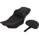 Saddlemen Roadsofa Extended Reach Seat - with Backrest - Honeycomb - Red Stitch - FLTR/FLHX '23-'24 - 0801-1766  823-07-190B4