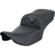 Saddlemen Roadsofa Extended Reach Seat - without Backrest - Honeycomb - Blue Stitch - FLTR/FLHX '23-'24 - 0801-1756  823-07-19001