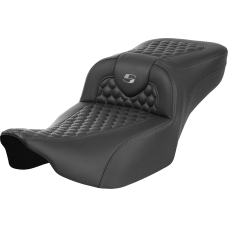 Saddlemen Roadsofa Extended Reach Seat - without Backrest - Honeycomb - Dark Gray Stitch - FLTR/FLHX '23-'24 - 0801-1757  823-07-19002