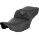 Saddlemen Roadsofa Extended Reach Seat - without Backrest - Honeycomb - Dark Gray Stitch - FLTR/FLHX '23-'24 - 0801-1757  823-07-19002