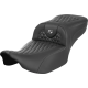Saddlemen Roadsofa Extended Reach Seat - without Backrest - Honeycomb - Silver Stitch - FLTR/FLHX '23-'24 - 0801-1760  823-07-19005