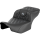 Saddlemen Roadsofa Extended Reach Seat - without Backrest - Lattice - Silver Stitch - FLTR/FLHX '23-'24 - 0801-1729  823-07-18405