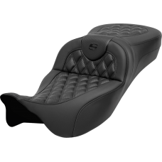 Saddlemen Roadsofa Extended Reach Seat - without Backrest - Lattice Stitch - Carbon Fiber - FL '08-'24 - 0801-1696  808-07B-20700