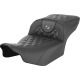 Saddlemen Roadsofa Extended Reach Seat - without Backrest - Lattice Stitch - Dark Gray Stitch - FL/FX '23-'24 - 0801-1795  823-07-20702