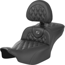 Saddlemen Roadsofa Extended Reach Seat - without Backrest - Lattice Stitch - Gray Stitch - FLTR/FLHX '23-'24 - 0801-1803  823-07-207B2