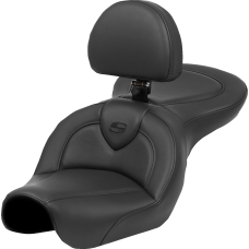 Saddlemen Roadsofa Seat - Black Stitch - with Backrest - FXD '04-'05 - 0803-0735  804-04-187BR
