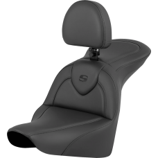 Saddlemen RoadSofa Seat - Black - with Driver Backrest - FLFB/FXBR '18-'24 - 0802-1620  818-27-187BR