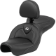 Saddlemen Roadsofa Seat - Carbon Fiber - Black Stitch - with Backrest - FL '04-'05 - 0803-0733  804-04-185BR