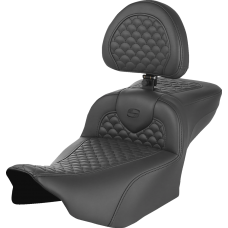 Saddlemen Roadsofa Seat - Dragon Scale Stitch - w/ Backrest - Extended Reach - FLTR/FLHX '23-'24 - 0801-1939  823-07-209B0