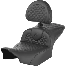 Saddlemen Roadsofa Seat - Dragon Scale Stitch - w/ Backrest - FLTR/FLHX '23-'24 - 0801-1937  823-07-208B0