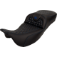 Saddlemen RoadSofa Seat - Honeycomb - Blue Stitch - Extended Reach - without Backrest - FLH/FLT '08-'24 - 0801-1648  808-07B-19001