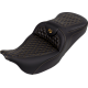 Saddlemen RoadSofa Seat - Honeycomb - Gold Stitch - without Backrest - FLH/FLT '08-'23 - 0801-1642  808-07B-18907