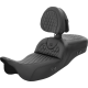 Saddlemen RoadSofa Seat - Honeycomb - with Backrest - Extended Reach - Heated - FL '08-'23 - 0801-1560  808-07B-190BRHC