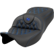 Saddlemen Roadsofa Seat - Lattice Stitch - Blue Stitch - without Backrest - FLH/FLT '08-'23 - 0801-1594  808-07B-18201