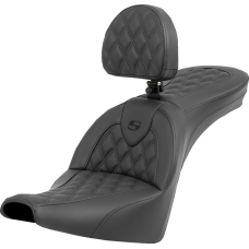 Saddlemen Roadsofa Seat - Lattice Stitch - with Backrest - FXBB/FXST '18-'23 - 0802-1560  818-30-182BR