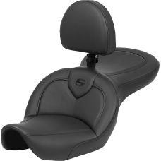 Saddlemen Roadsofa Seat - with Backrest - Black - FXDWG '96-'23 - 0803-0726  896-05-187BR