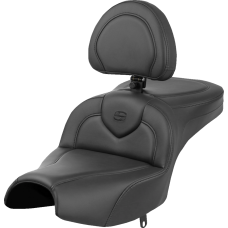 Saddlemen Roadsofa Seat - With Backrest - Black - Indian Pursuit '22-'24 - 0810-2431  I22-02-187BR