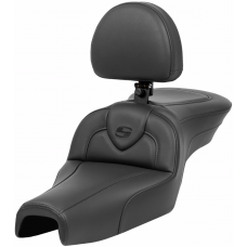 Saddlemen Roadsofa Seat - with Backrest - Black - XL '04-'22 - 0804-0795  807-03-187BR