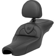 Saddlemen Roadsofa Seat - with Backrest - Black - XL '04-'22 - 0804-0801  807-11-187BR