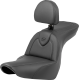 Saddlemen Roadsofa Seat - with Backrest - Black/Black Stitching - FXLR/FLSB '18-'23 - 0802-1570  818-29-187BR