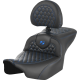 Saddlemen Roadsofa Seat - with Backrest - Honeycomb - Blue Stitch - FLTR/FLHX '23-'24 - 0801-1749  823-07-189B1