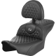 Saddlemen Roadsofa Seat - with Backrest - Honeycomb - Gray Stitch - FLTR/FLHX '23-'24 - 0801-1750  823-07-189B2