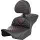 Saddlemen Roadsofa Seat - with Backrest - Honeycomb - Red Stitch - FLTR/FLHX '23-'24 - 0801-1752  823-07-189B4