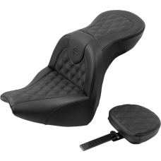 Saddlemen Roadsofa Seat - with Backrest - Lattice Stitch - FXBR/S '18-'20 - 0802-1623  818-31-182BR
