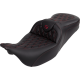 Saddlemen Roadsofa Seat - with Backrest - Wine Berry Stitch - FL '08-'23 - 0801-1606  808-07B-182B8