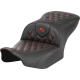 Saddlemen RoadSofa Seat - without Backrest - Carbon Fiber - Lattice Stitch - Red Stitch - FLTR/FLHX '23-'24 - 0801-1783  823-07-20604