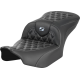 Saddlemen RoadSofa Seat - without Backrest - Carbon Fiber - Lattice Stitch - Silver Stitch - FL/FX '23-'24 - 0801-1784  823-07-20605