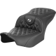 Saddlemen RoadSofa Seat - without Backrest - Carbon Fiber - Lattice Stitch - White Stitch - FLTR/FLHX '23-'24 - 0801-1785  823-07-20606