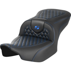 Saddlemen Roadsofa Seat - without Backrest - Honeycomb - Blue Stitch - FLTR/FLHX '23-'24 - 0801-1742  823-07-18901
