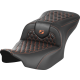 Saddlemen Roadsofa Seat - without Backrest - Honeycomb - Orange Stitch - FLTR/FLHX '23-'24 - 0801-1744  823-07-18903
